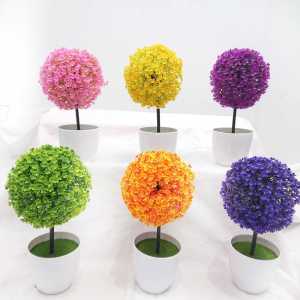 Azgalery PBP03: Pajangan Bunga Plastik & Vas Tanaman Dekorasi