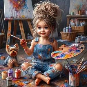 Bộ Tranh Kim Cương 5D DIY Đầy Đủ Dụng Cụ - Tranh Vẽ Cô Gái Không Khung Thủ Công Làm Bằng Tay Trang Trí Tường Quà Tặng Độc Đáo Với Kim Cương Hình Vuông & Tròn