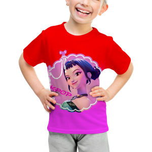 childrens clothing KPop demon hunter cartoon print top short sleeved girl boy KPop demon girl group fan gift T-shirt