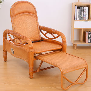 Rattan Chair Rocking Chair Adult Recliner Balcony Living Room Home Elderly Leisure Nap Rattan Rocking Chair Recliner Adult