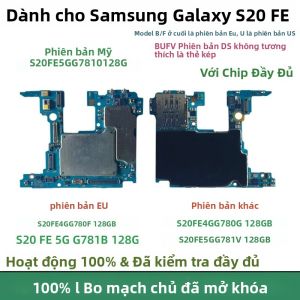 Bo Mạch Chủ Samsung Galaxy S20 FE/S20FE 5G Đã Được Mở Khóa G780F G780/G781U G781 Bo Mạch Logic Với Đầy Đủ Chip Đã Được Kiểm Tra Đầy Đủ Tương Thích Với Các Mẫu 4G 5G