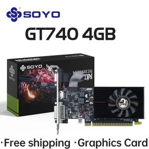 SOYO Half-height Graphics Cards NVIDIA GT740 4G/2G GDDR3 128bit Video Card For Desktop Gaming Computer Components GPU GT 740