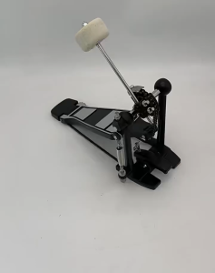 Hebikuo G600 Single Bass Drum Pedal Aluminium Alloy Chain Drive with Wool Beater Foot Kick for Jazz Drum Percussion