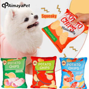 AIMAYAPET Creaks Squeaky Potato Chips Dog Toys: Fun & Interactive Dog Chew Toy