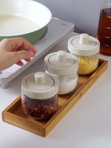 300ML Seasoning Bottle Spice Jar Seasoning Jar seasoning Bottle kitchen Dispensers Seasoning Pot with Spoon