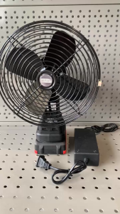 Quạt Tích Điện Pin Lithium HUKAN G1-QCT08 Quạt Để Bàn 2 cấp độ gió cánh 22mm 2 cổng USB điều chỉnh góc 90 độ