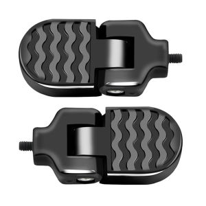 【New Arrival】 Folding Footrest Pedals for Electric MTB Black Heavy Duty Rear Foot Pegs for Cycling Enthusiasts