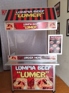 PRE ORDER Booth Portable Meja Lipat Rombong dilengkapi Atap untuk jualan Lumpia Makanan Jajanan