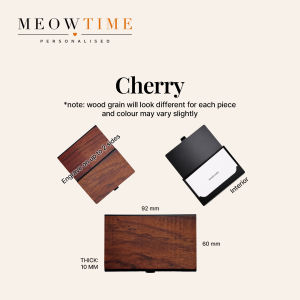 MeowTime Personalised - Laser-Engraved Wooden Card Holder for Festive Christmas Farewell Corporate party gifts