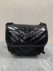 Mini Bag Womens First Layer Leather One-Shoulder Chain Quilted Textured Bag All-Match Mobile Phone Bag Genuine Leather Messenger Bag Fashion