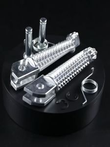 1 Pair Motorcycle Rear Foot Pegs Motorcycle Alloy Rear Footrest Pedals Motorcycle Parts Accessories