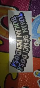 toko kami menjual STICKER KATA KATA dengan bahan sticker HOLOGRAM LAMINASI GLOSSY dengan ukuran 10x4 cm isi sticker 3pcs
