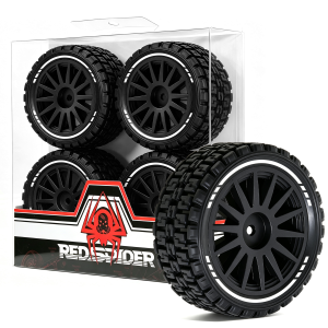 Bộ Lốp Xe RC RED SPIDER 4 Chiếc 1/10 Bộ Bánh Xe Nhựa Dành Cho Xe Địa Hình HSP Tamiya Phụ Tùng Thay Thế Cho Xe Đua Đường Trường RC 1/10