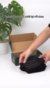 Hộp 5 đôi Tất nam công sở cổ cao Mr.Socks màu đen họa tiết chất liệu cotton cao cấp hút ẩm thoáng khí - MIX04-CB5