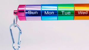 Rainbow Sealed Waterproof 7 Days Split Aluminum Alloy Metal Pill Box Metal Pill Organizer Medicine Organizer