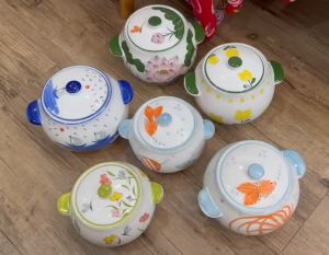 Hũ Muối Dưa Muối Cà Hũ Đựng Mỡ Lợn Thố Chưng Yến 2 Size Đại Thố Hầm Gà Nguyên Con Nhỏ Dung Tích 1400ml Và 1000ml Gốm Sứ Cao Cấp
