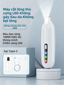 hipidog | Máy Cắt Lông Mèo Chó Ít Ồn & An Toàn Cho Da Có Đèn