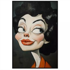 Tranh biếm họa chân dung chất liệu sơn dầu.Tranh treo tườngdán tường trang trí nội thất.CGI-1233