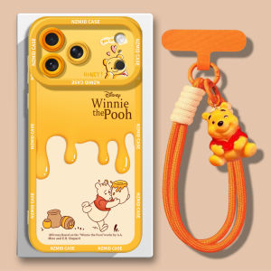 NAZHIMING | Cute Winnie-the-Pooh Design iPhone Case with Strap