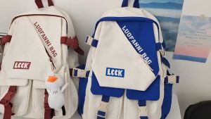 JIVIVIL balo ulzzang hàn quốc balo nữ đi học cấp 2  Ba lô nữ sinh viên đại học phong cách Nhật Bản đơn giản Ba lô bé gái màu tương phản thương hiệu hợp thời trang cặp sách trung học thích hợp cho học sinh trung học