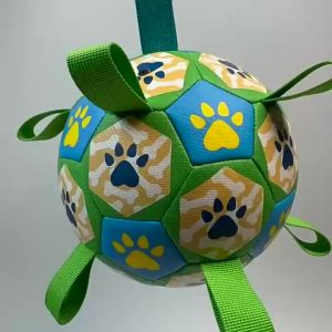 Dog Training Bite-Resistant Soccer Toy Ball Tug of War Interactive Ball Outdoor Medium and Small Dog Pet Supplies