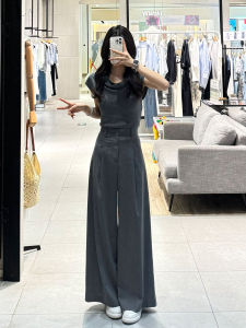 DANTING | Unique Cool Gray Two-piece Outfit Set