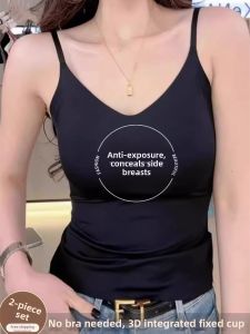 ZISU | Seamless Padded Beauty Back V-Neck Layering Camisole 2026 Summer New Style