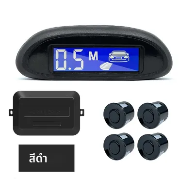 Sinovcle เซ็นเซอร์ที่จอดรถสําหรับรถยนต์ Auto Parktronic Reverse LED Monitor 4 เซ็นเซอร์เครื่องตรวจจับเรดาร์ระบบจอแสดงผล Backlight