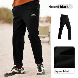 Jeep | Jeep Mens Outdoor Climbing Sport Pants Windproof Breathable Casual Sweatpants Soft Shell Trousers Comfortable Winter Wear