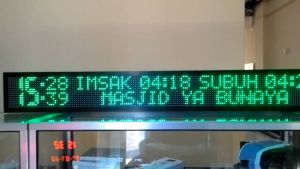 Jadwal Sholat Hijau 20x170cm GPS Wifi Android