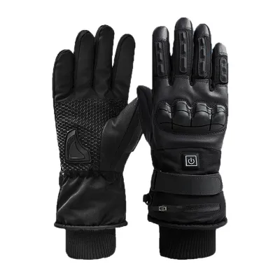 New Winter Heated Gloves for Motorcycle Biker Men Women Touchscreen Rechargeable Self Heating Gloves Ski Hiking Hand Warmer