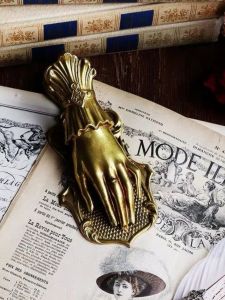 Mixsilk Vintage Brass Bookmarks Ledger Clips Photography Props Letter Clips High-Quality Metal Business Supplies