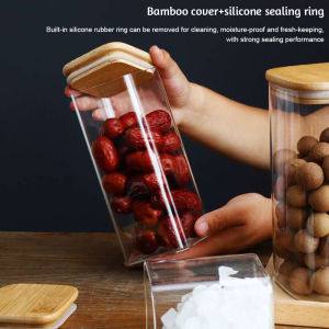 Clear Containers for Food Storage Pots Glass Jar With Lid Sealed Container Sugar And Tea Cans Moisture-proof Kitchen Coffee Jars