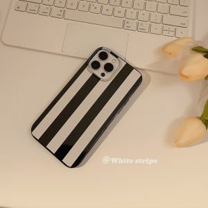 Retro Striped Phone Case For iPhone 16 15 14 13 12 mini 11 Pro Max XR XS X 7 8 Plus Silicone Soft Shockproof Protective Cover