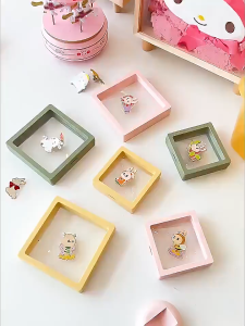 PE Transparent Film Display Box 11x11CM Blind Box Dustproof Storage Box With Base Kotak Permata Kotak Hadiah Kotak收纳盒
