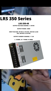 Mean Well LRS-350-48 350W 48V 7.3A AC/DC Single Output Meanwell Power Supply - Original - 1 Year Warranty