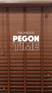 มู่ลี่กันน้ำ มู่ลี่ PVC Faux Wood - FX1007 Pegon Color ขนาดใบ 50mm.