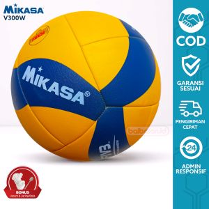 Bola Voli Mikasa V300W Jahit Empuk Lembut Volleyball Volly Ball