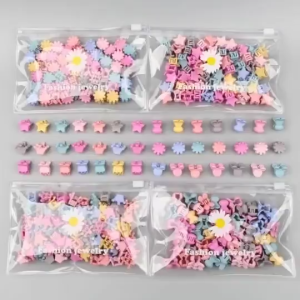 30Pcs/Bag Mini Cute Kids Hairpins Cartoon Colorful Crown Flowers Girl Hairpin No damage to hair