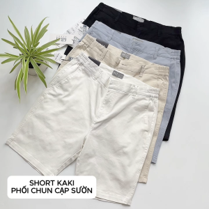 Quần Short Nam Kaki GRAYHOMME Quần Đùi Nam Chất Khaki thoáng mát phom ôm tôn dáng (BK130)