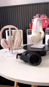 Wireless Headset HiFi Stereo Bluetooth 5.1 Long Battery Life Beige White Black Pink Tan
