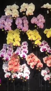 ช่อกล้วยไม้ประดิษฐ์ ช่อฟาแลน 9ดอก กล้วยไม้ประดิษฐ์ก้านยาว Artificial orchid