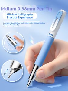HERO | Magnetic Student Pen for Early Writers Short Fountain Pen with Replaceable Ink Cartridge