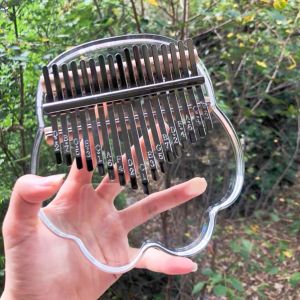 คริสตัลใสคาลิมบา Kalimba นิ้วนิ้วหัวแม่มือแพนด้าน้อยห้าแฉกดาวระดับมืออาชีพ17โทน