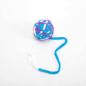 Cat Toy Plush Rainbow Ball Dentally Stimulating Bell Sound Interactive Teaser Durable Chewable Fun for Cats Alone Playtime