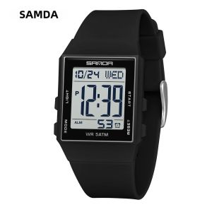 Sanda | Đồng Hồ Thể Thao Kỹ Thuật Số SANDA 6363 Chống Nước 5ATM Có Đèn Ngủ Đồng Hồ Bấm Giờ Báo Động Đếm Ngược Đồng Hồ Bấm Giờ Đèn Nền Chống Sốc