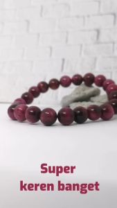 GELANG BATU NATURAL VIOLET TIGER EYE GELANG PRIA WANITA MATA HARIMAU