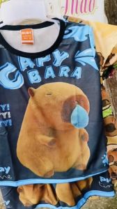 (7-75kg) Đồ bộ thun mẫu CAPY BARA chất thun thái in 3D mềm mịn mát không nhăn k0 xù lông k0  bay màu  (ngocthaomevabe )