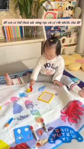 Thảm tập vẽ màu nước size lớn cho bé có thể dùng được nhiều lần