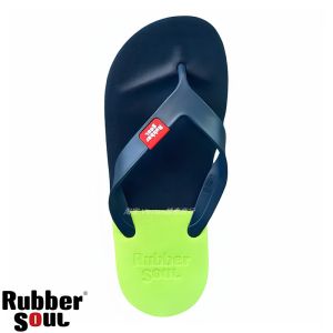 RUBBERSOUL Laid-Base Color Block Mens Flip Flops Beach Shoes Anti-Slip Soft Bottom Couples Slippers Casual Wear Summer Sandals